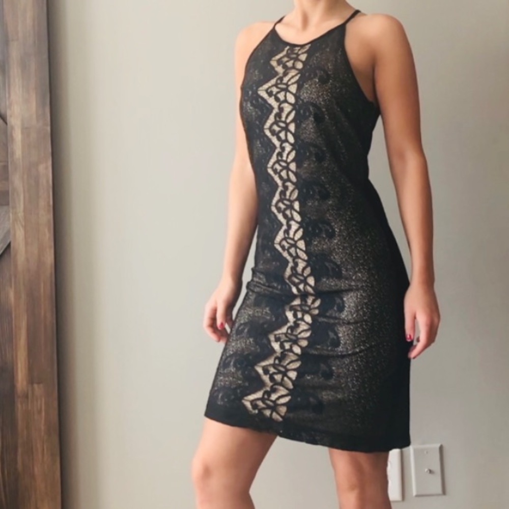 Black lace dress!